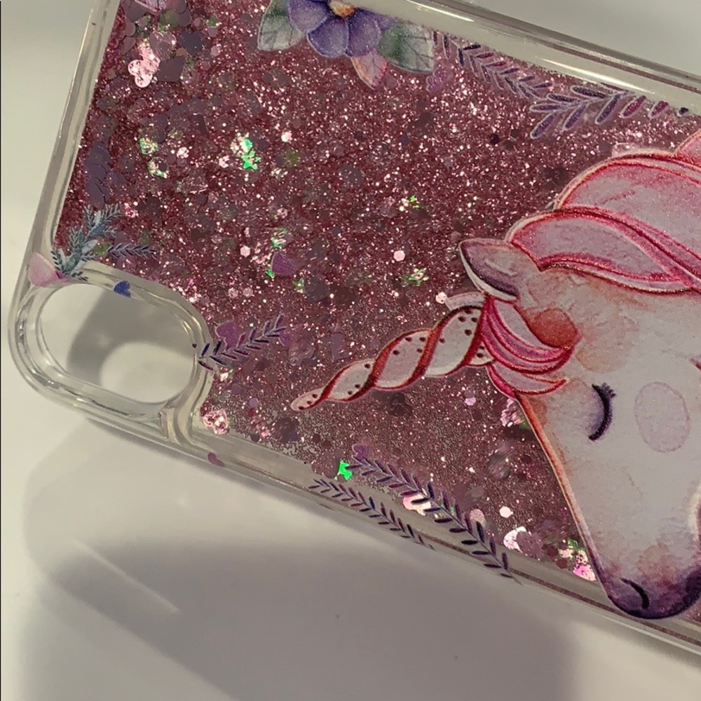 Unicorn Liquid Glitter iPhone Case XR - Picture 3 of 6